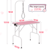 32"L Adjustable Foldable Pet Grooming Table, Pink