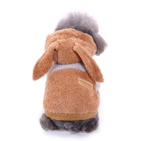 Dog Winter Clothing Coat Reflective Cotton (Option: DZ181 Apricot-S)