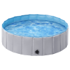 Foldable Pet Swimming Pool Wash Tub for Cats and Dogs, Gray Large, 47.2"