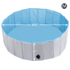 Foldable Pet Swimming Pool Wash Tub for Cats and Dogs, Gray Large, 47.2"