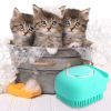 Pet Dog Shampoo Massager Brush Cat Massage Comb Grooming Scrubber Shower Brush For Bathing Short Hair Soft Silicone Brushes