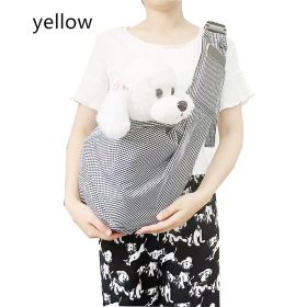 Crossbody Out Shoulder Pet Bag Foldable And Portable (Option: Yellow-Adjustable Shoulder Strap)