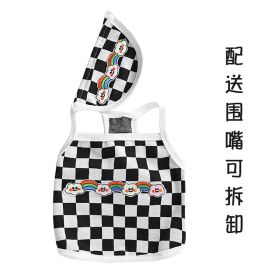 Bib Chessboard Fashion Brand Vest Pet Dog (Option: Black And White Plaid-XXL)